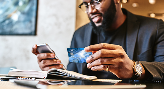 Businesscredithighlight Man paying with a credit card