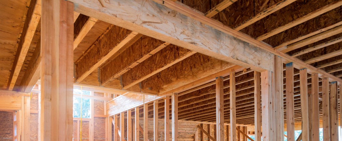 framing of a new home